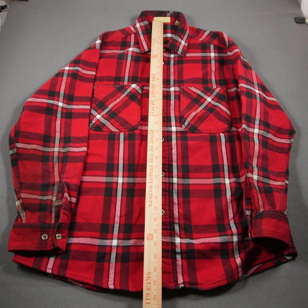 VTG Bay Big Mac Heavyweight Plaid Flannel Men's Shirt XL Logger Cabin Outdoor